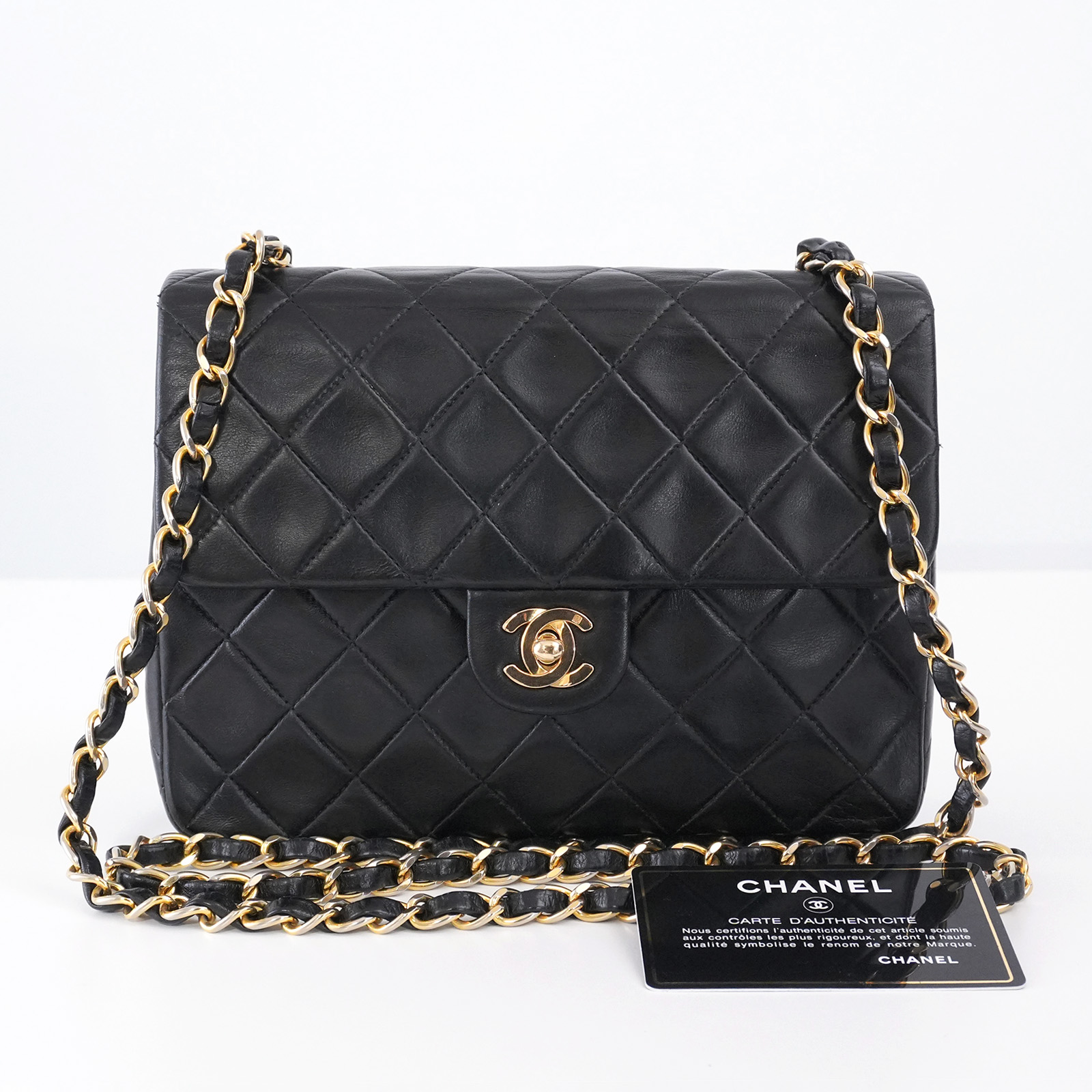 CHANEL Mini Matelasse 20 Shoulder Bag Lambskin Leather With Seal